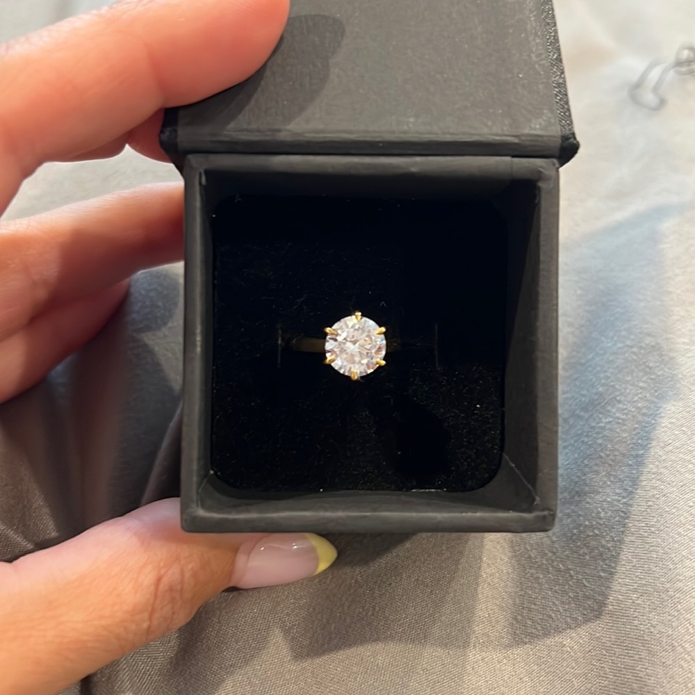 Round Solitaire Engagement Ring - image 1